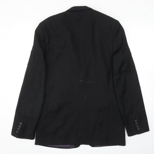 Burton Mens Black Viscose Jacket Blazer Size 38