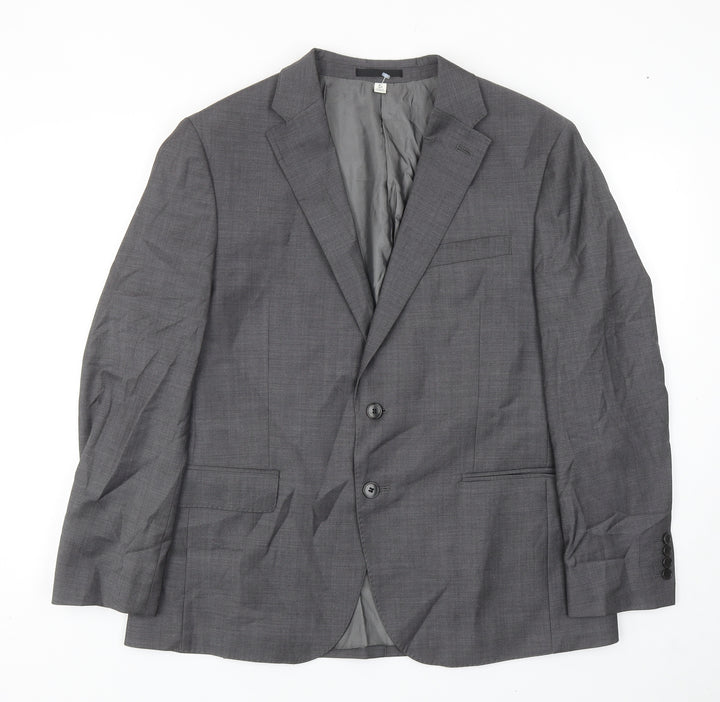 Marks and Spencer Mens Grey Wool Jacket Blazer Size 42