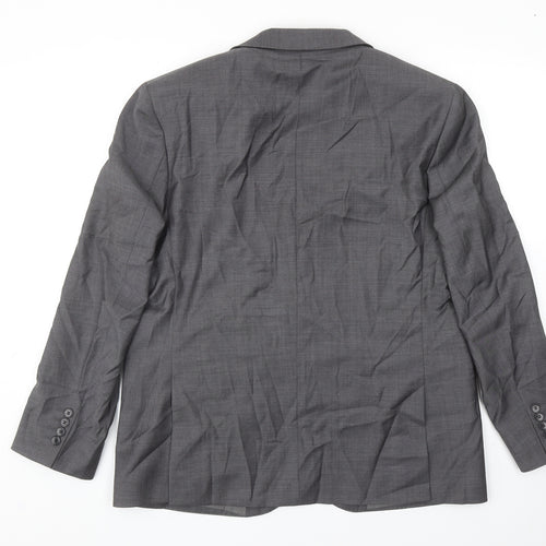 Marks and Spencer Mens Grey Wool Jacket Blazer Size 42