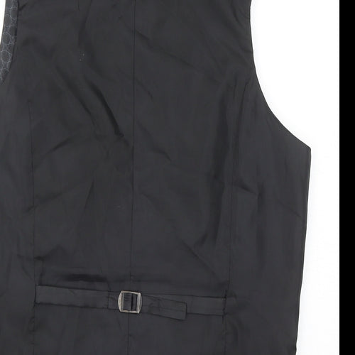 ASOS Mens Blue Viscose Jacket Suit Waistcoat Size 40