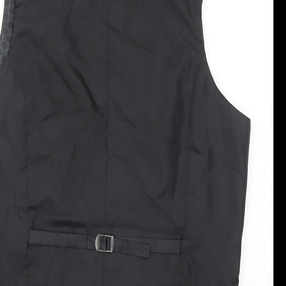 ASOS Mens Blue Viscose Jacket Suit Waistcoat Size 40