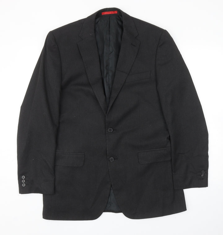 Burton Mens Grey Viscose Jacket Blazer Size 40