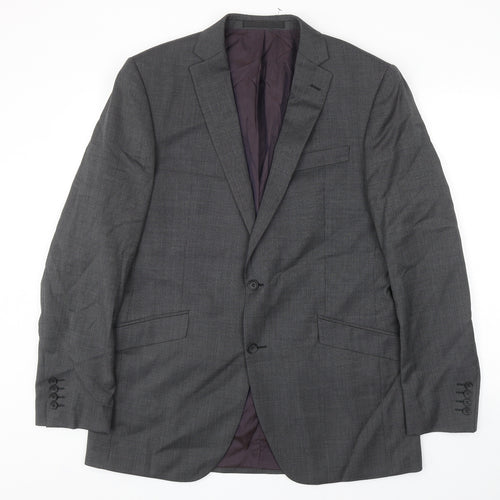 Marks and Spencer Mens Grey Wool Jacket Blazer Size 42