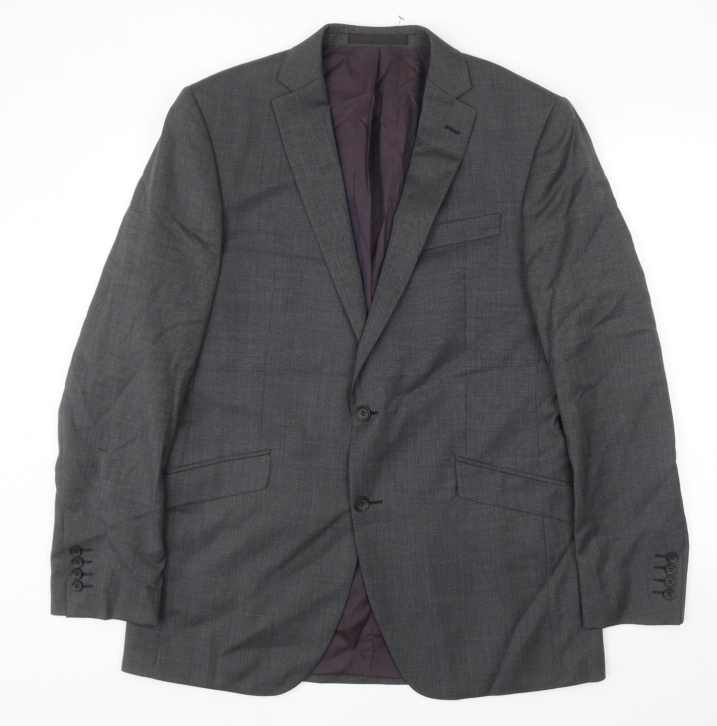 Marks and Spencer Mens Grey Wool Jacket Blazer Size 42