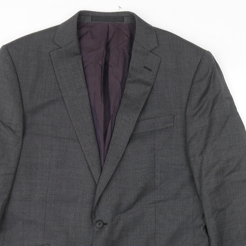 Marks and Spencer Mens Grey Wool Jacket Blazer Size 42