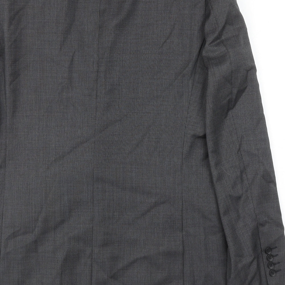 Marks and Spencer Mens Grey Wool Jacket Blazer Size 42
