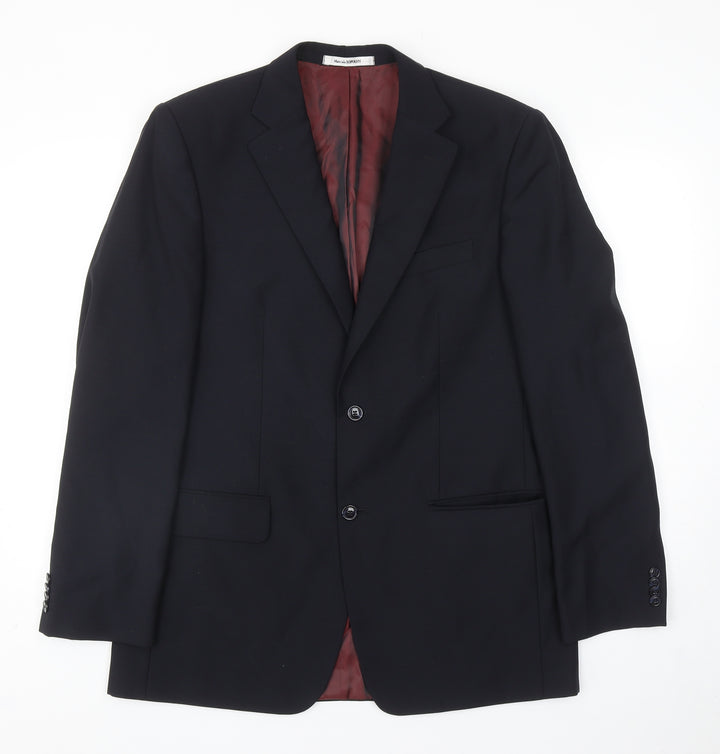 Bopohih Mens Blue Polyester Jacket Blazer Size 40