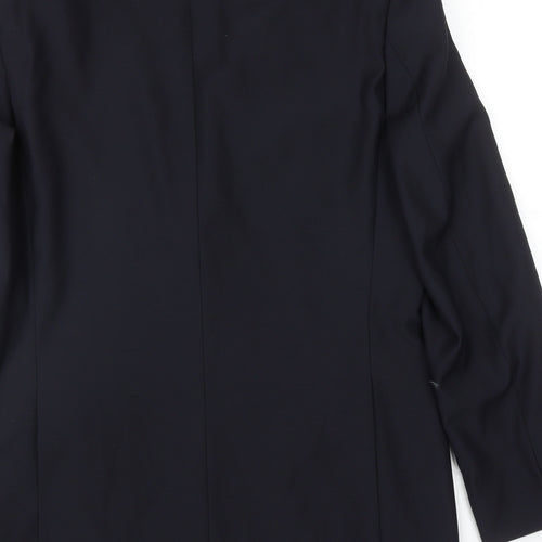 Bopohih Mens Blue Polyester Jacket Blazer Size 40