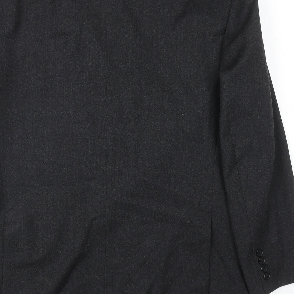 Harewood Mens Grey Wool Jacket Blazer Size 40