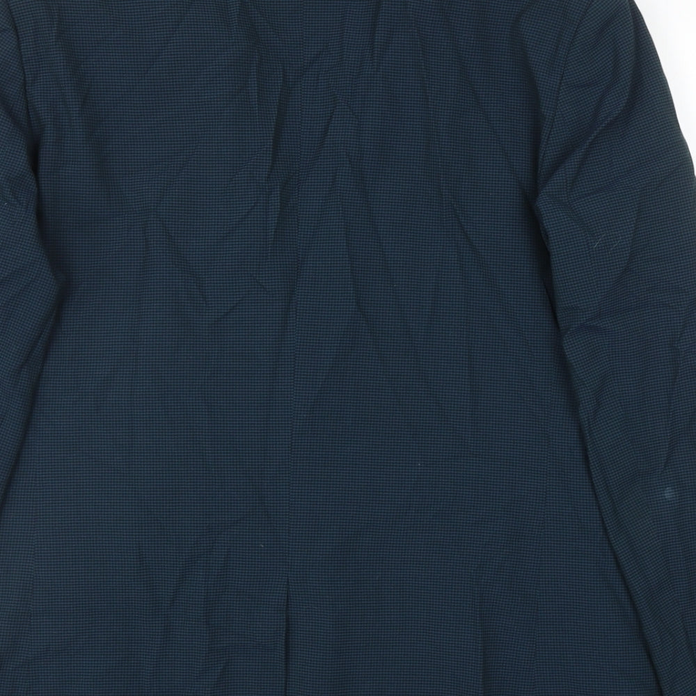 Joe Browns Mens Blue Geometric Viscose Jacket Blazer Size 42