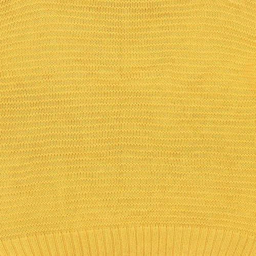 Divided by H&M Womens Yellow Round Neck Acrylic Pullover Jumper Size L