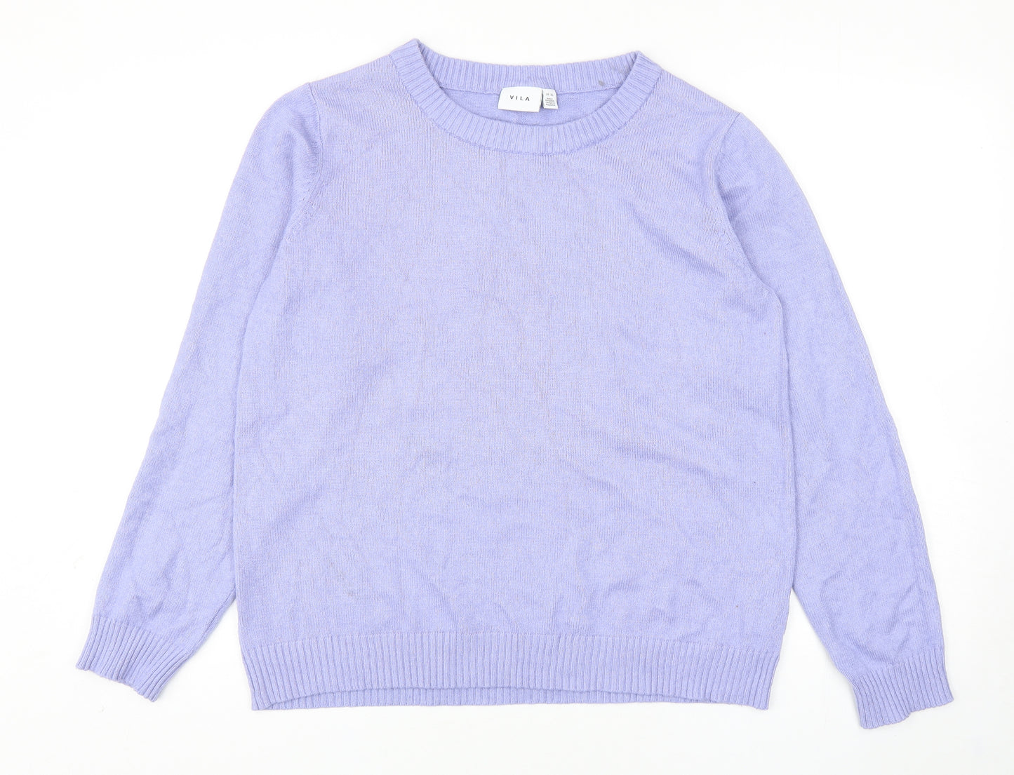VILA Womens Blue Round Neck Viscose Pullover Jumper Size XL