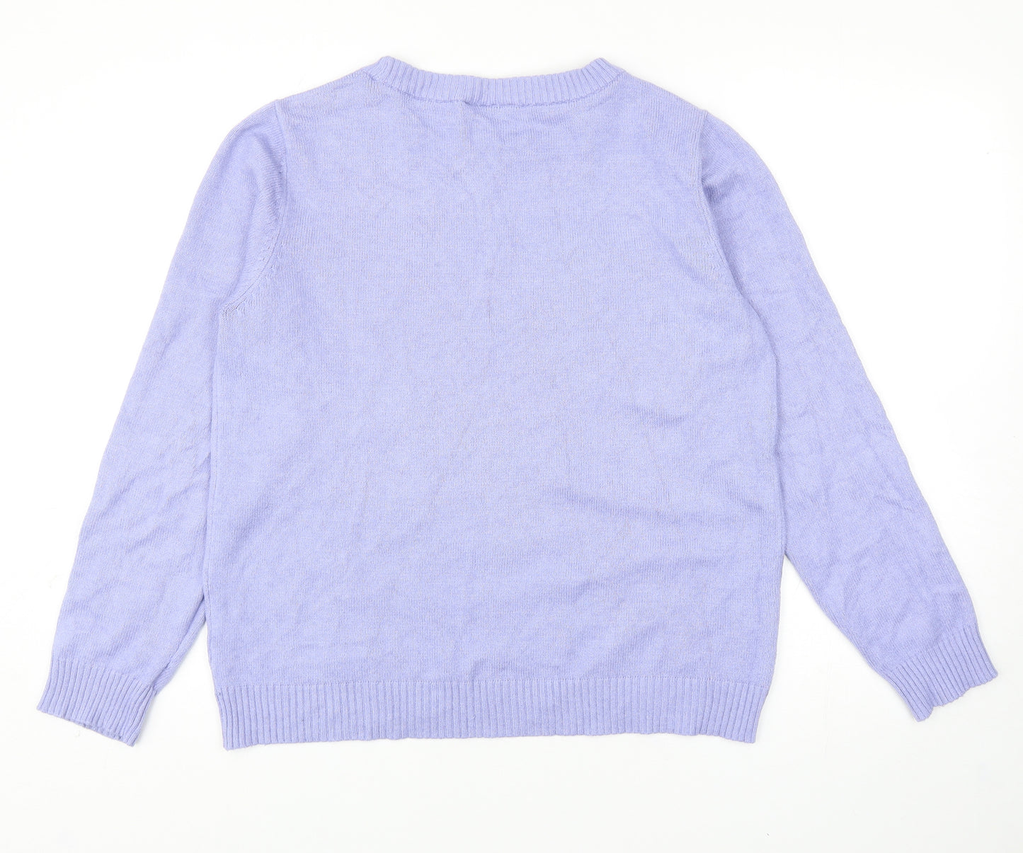 VILA Womens Blue Round Neck Viscose Pullover Jumper Size XL