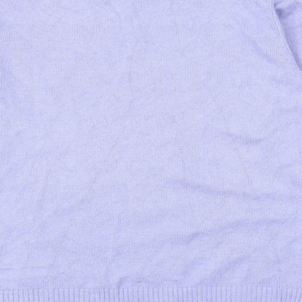 VILA Womens Blue Round Neck Viscose Pullover Jumper Size XL