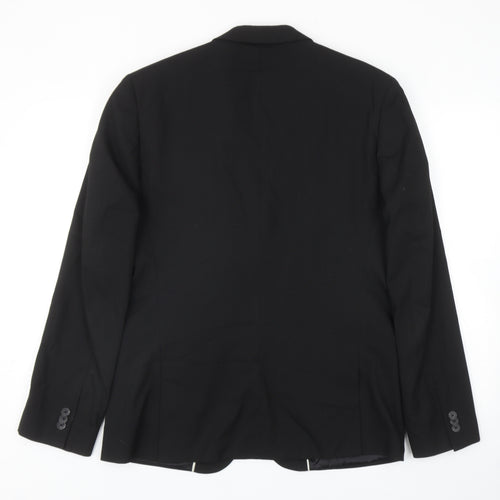 New Look Mens Black Viscose Jacket Blazer Size 42