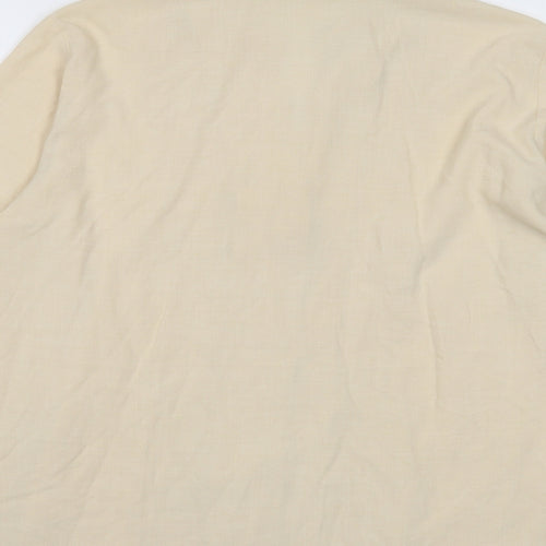 Marks and Spencer Womens Ivory Viscose Basic Button-Up Size 12 Collared