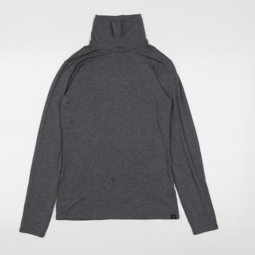 Preworn Womens Grey Round Neck Viscose Pullover Jumper Size M