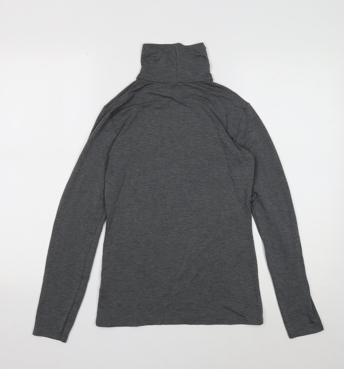 Preworn Womens Grey Round Neck Viscose Pullover Jumper Size M