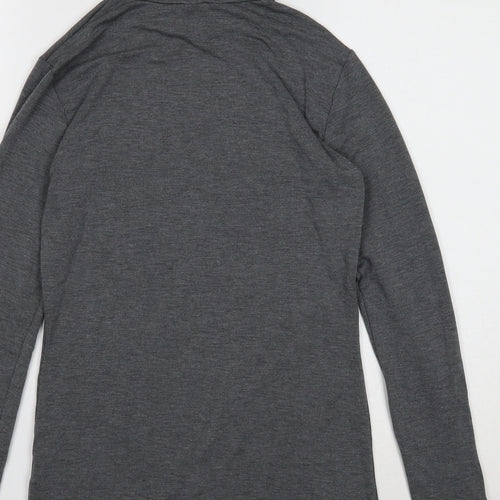 Preworn Womens Grey Round Neck Viscose Pullover Jumper Size M