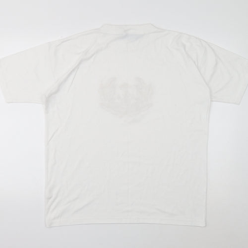 The Principle of Leisure Womens White Polyester Basic T-Shirt Size 10 Round Neck