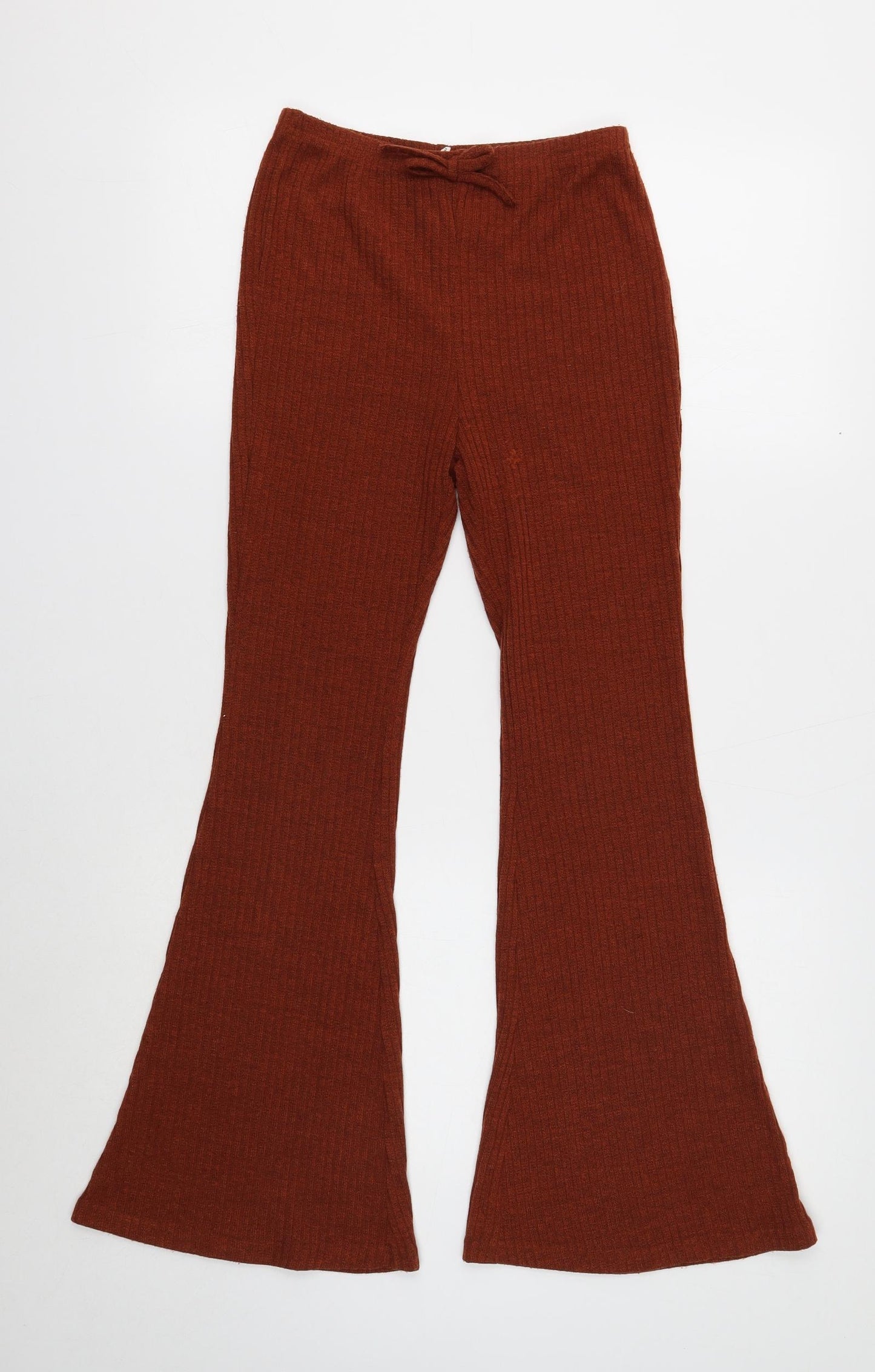 SheIn Girls Brown Polyester Jogger Trousers Size 11-12 Years Regular Pullover - Flares