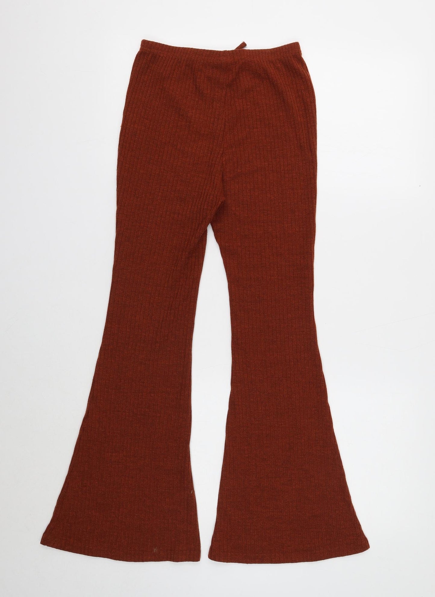 SheIn Girls Brown Polyester Jogger Trousers Size 11-12 Years Regular Pullover - Flares