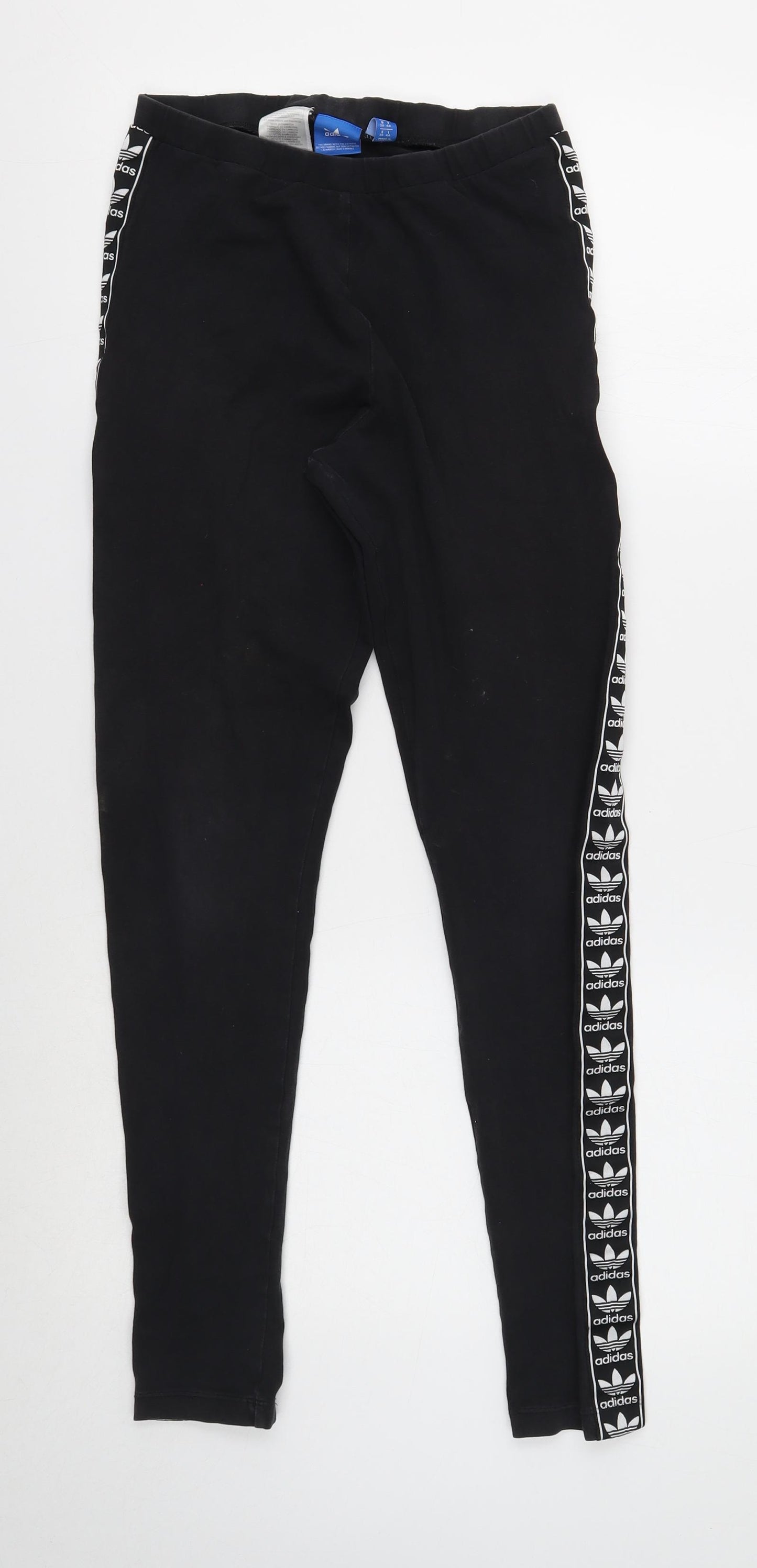 adidas Womens Black Cotton Jogger Leggings Size 12