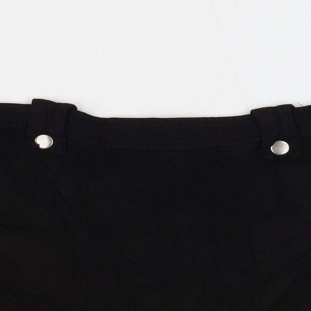 New Look Womens Black Viscose Sailor Shorts Size 10 Regular Pull On