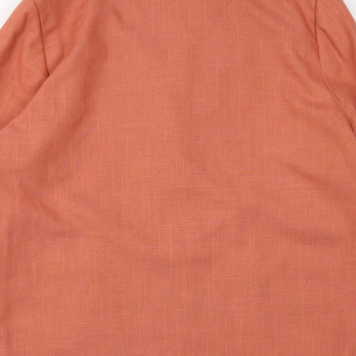 Selective Womens Brown Polyester Jacket Blazer Size 16