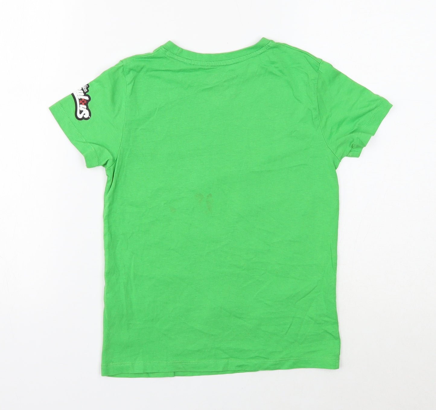 Character Boys Green Cotton Basic T-Shirt Size 7-8 Years Round Neck Pullover - Miraculous