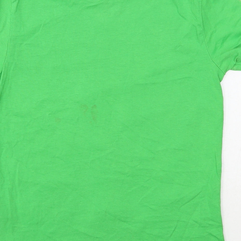 Character Boys Green Cotton Basic T-Shirt Size 7-8 Years Round Neck Pullover - Miraculous