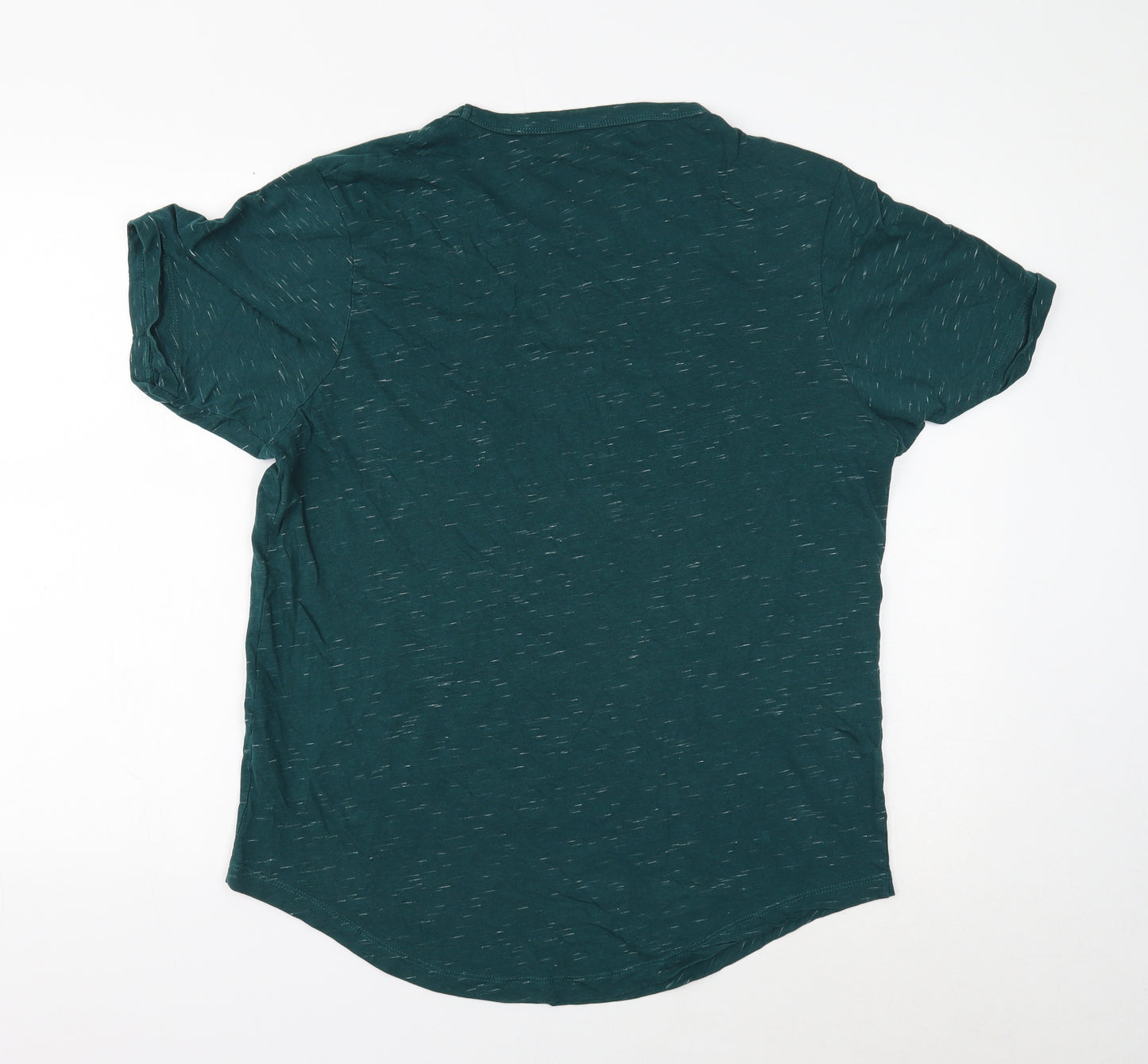 Primark Mens Green Cotton T-Shirt Size L Round Neck
