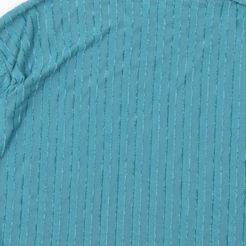 TU Womens Blue Round Neck Polyester Pullover Jumper Size 12