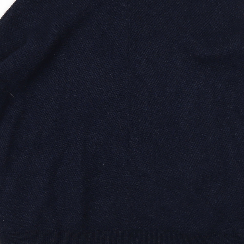 Preworn Womens Blue Round Neck Wool Pullover Jumper Size XS