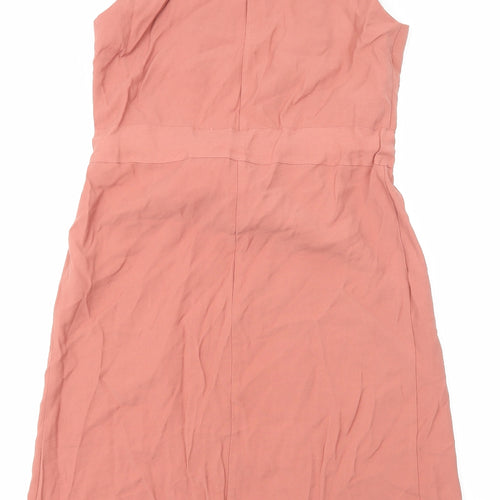 Primark Womens Orange Gilet Waistcoat Size 8 Tie - Longline