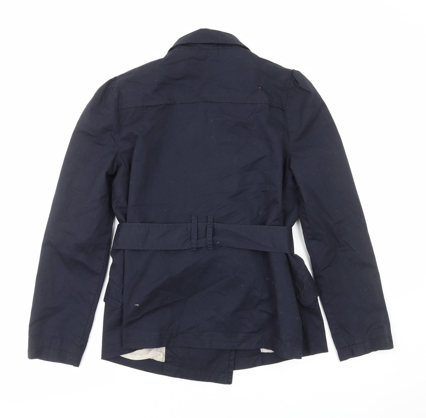 F&F Womens Blue Overcoat Jacket Size 12 Button