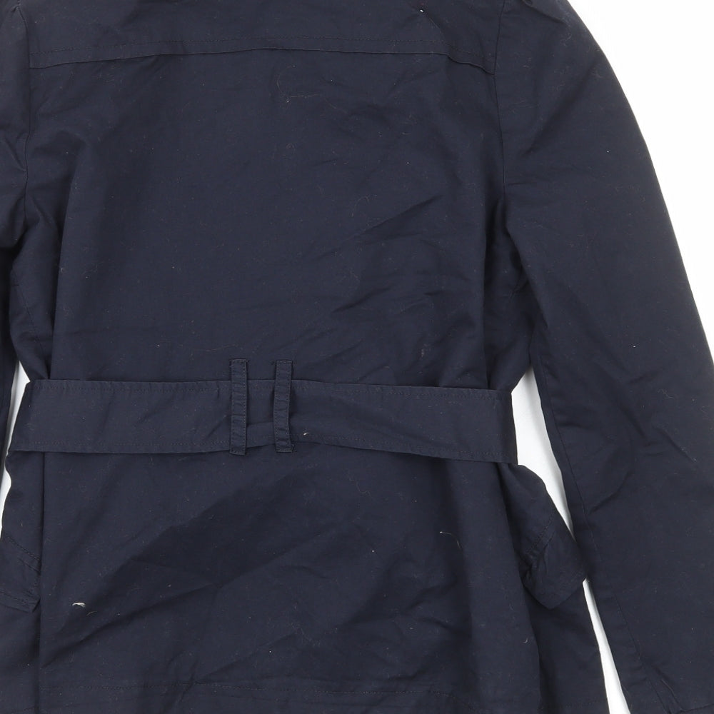 F&F Womens Blue Overcoat Jacket Size 12 Button