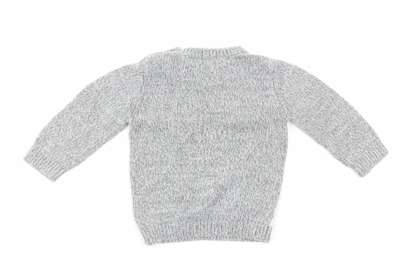 George Baby Grey Cotton Pullover Jumper Size 6-9 Months Pullover - Polar Bear