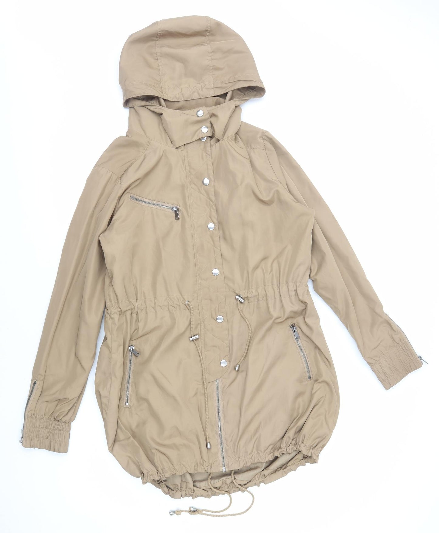 So Fabulous Womens Beige Jacket Coat Size 12 Zip