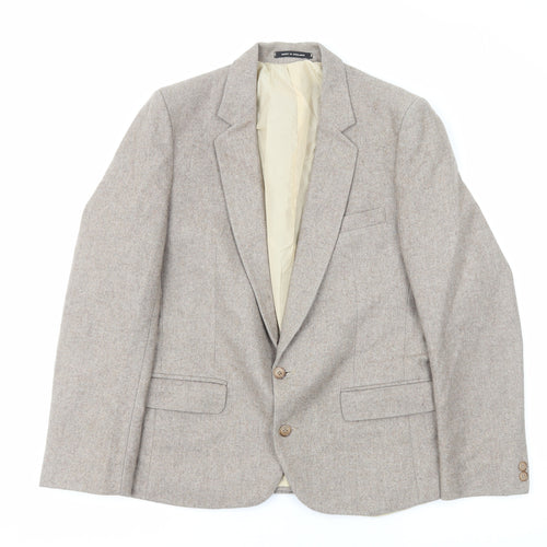 Made In England Womens Brown Wool Jacket Suit Jacket Size L