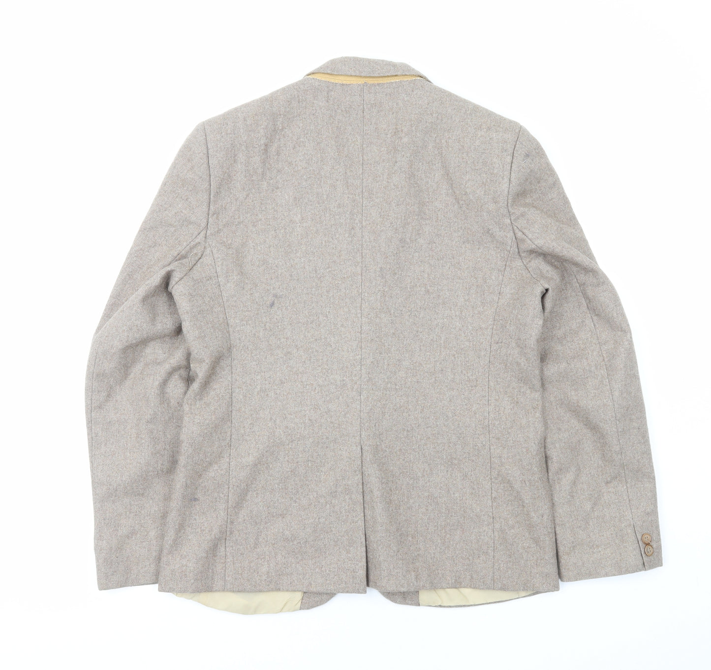 Made In England Womens Brown Wool Jacket Suit Jacket Size L