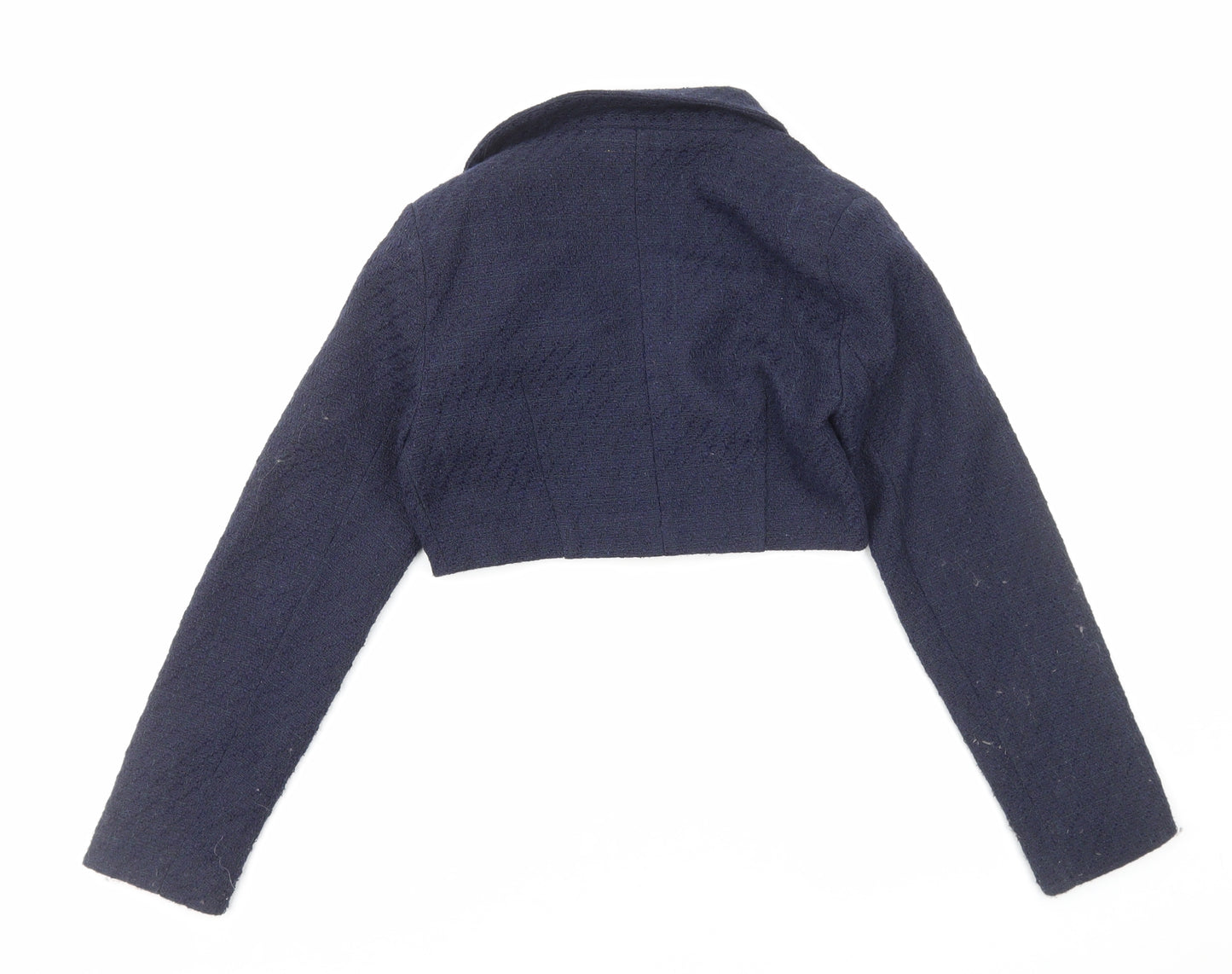 Cider Womens Blue Jacket Blazer Size XS Button - Cropped