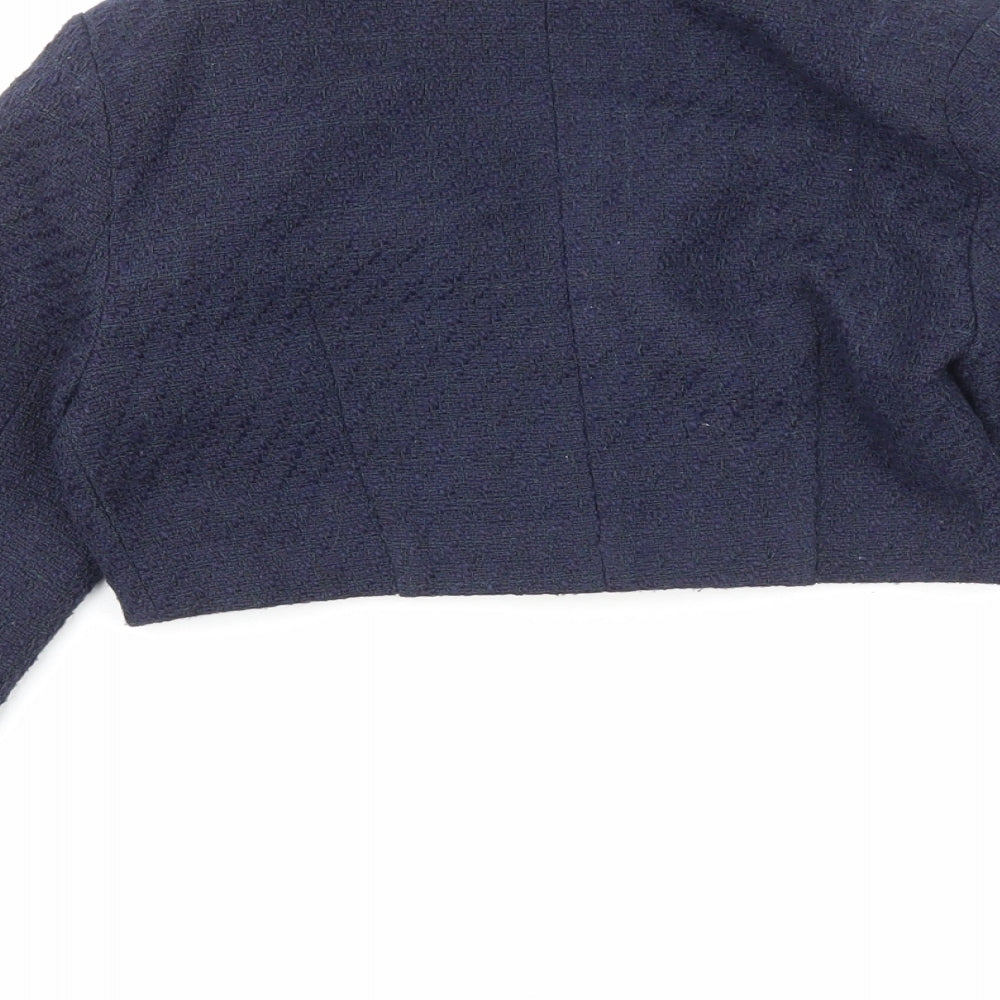 Cider Womens Blue Jacket Blazer Size XS Button - Cropped