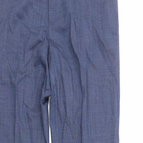 Marks and Spencer Mens Blue Polyester Tuxedo Suit Trousers Size S