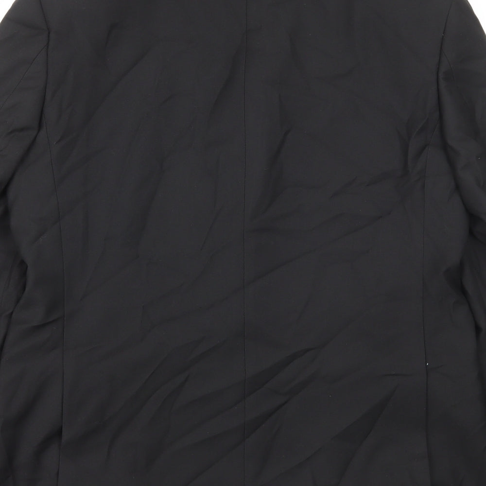 Marks and Spencer Mens Black Polyester Jacket Blazer Size S