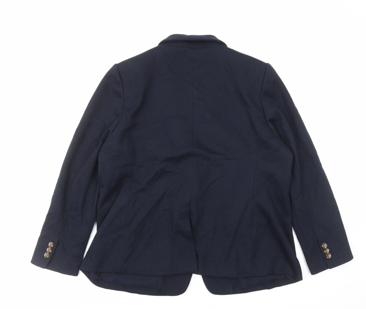 Marks and Spencer Womens Blue Cotton Jacket Suit Jacket Size 20