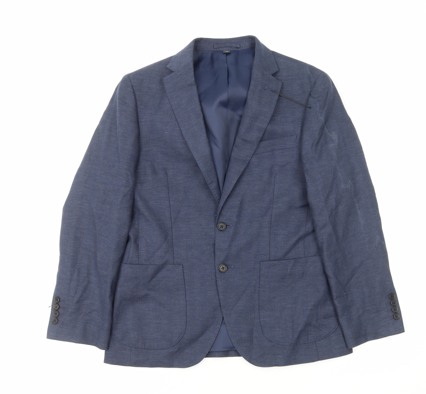 Marks and Spencer Mens Blue Polyester Jacket Blazer Size S