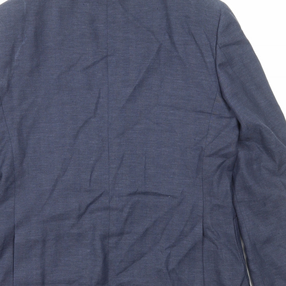 Marks and Spencer Mens Blue Polyester Jacket Blazer Size S