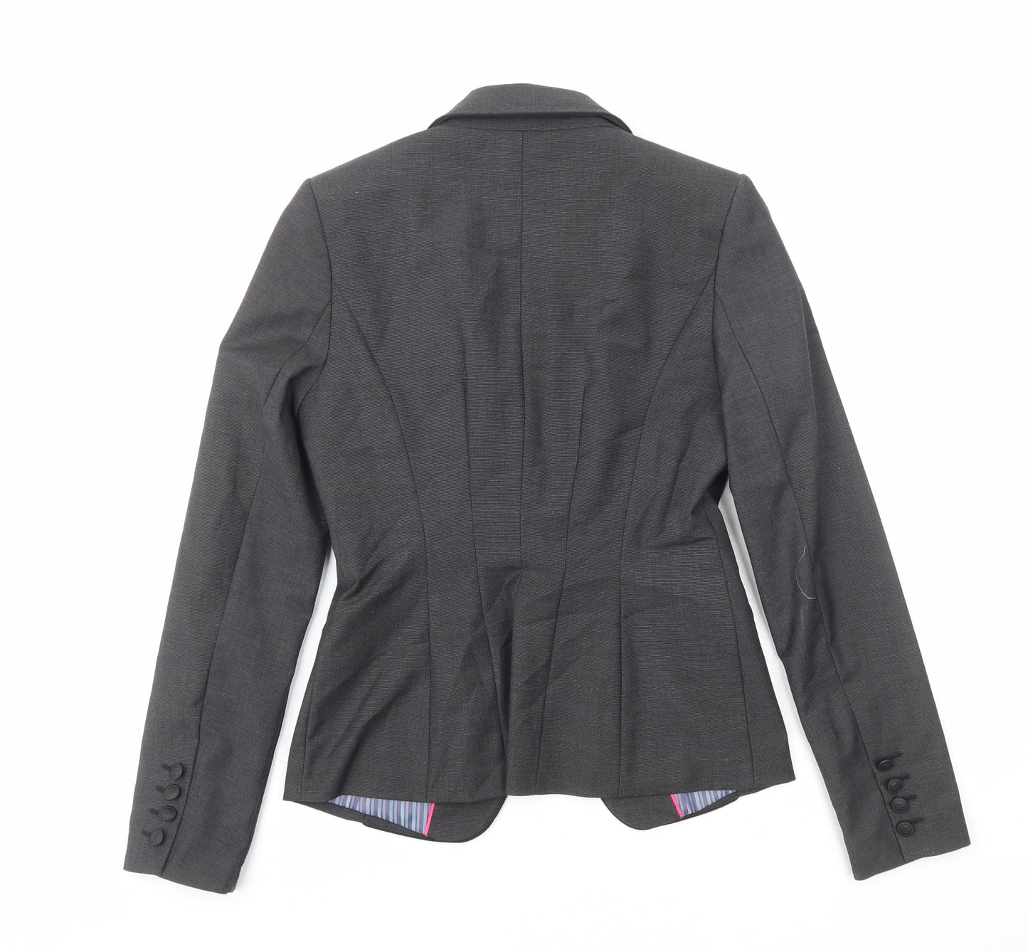 NEXT Womens Grey Polyester Jacket Suit Jacket Size 8