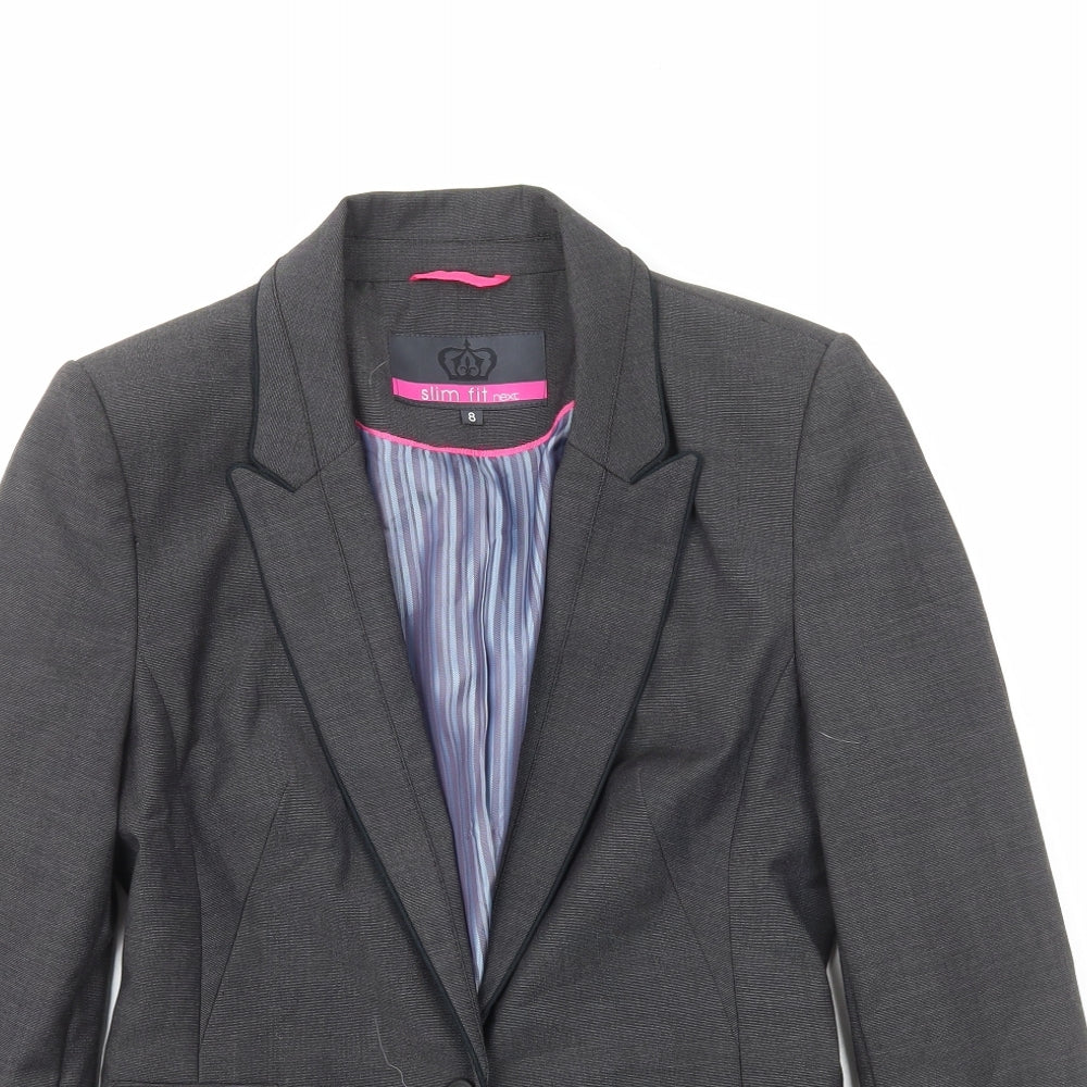 NEXT Womens Grey Polyester Jacket Suit Jacket Size 8
